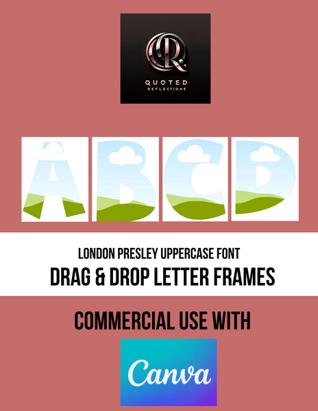 London Presley Alphabet Canva Frames