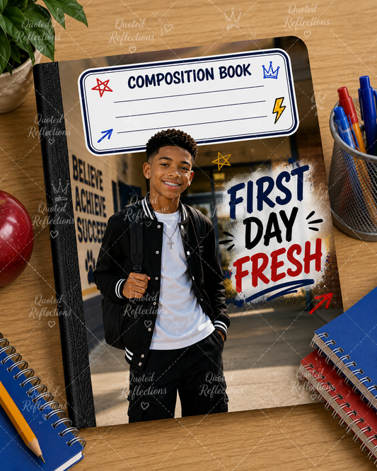 First Day Fresh – Boys Composition Notebook Cover (Digital Download)